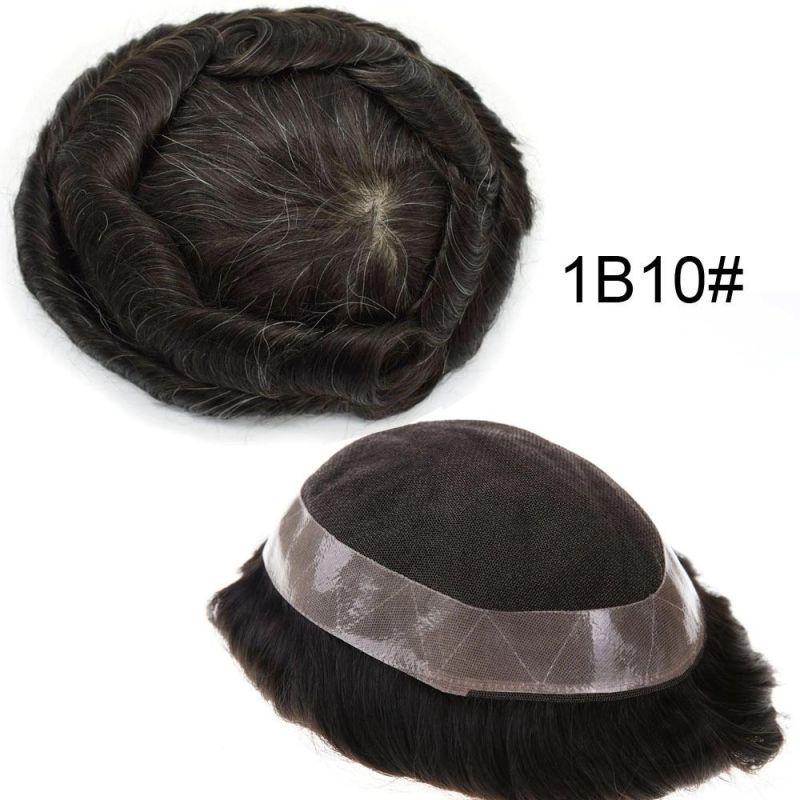 Kbeth Handsome Full Lace Hair Toupees Black Brown Human Hair Custom Wigs Natural Men Lace Wig for White Man Made in China