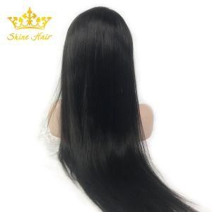 Wholesale Indian Mink Human Hair Lace Wig of #1b Natural Black Color