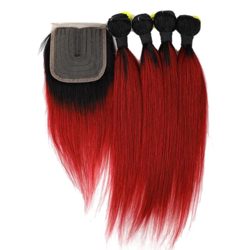 Various Colors Available Human Hair Bundles with Closure Pack Deal