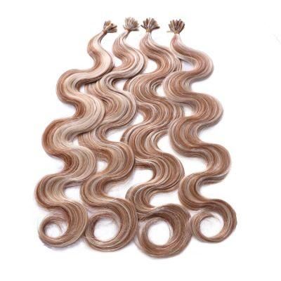 12A Brazilian Cuticle Aligned U Tip Ombre Color Body Wave Hair Extension