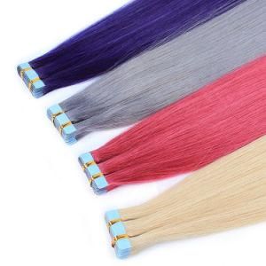 Factory Supplier Tape in Hair Extensions Blonde Color Human Hair Extension