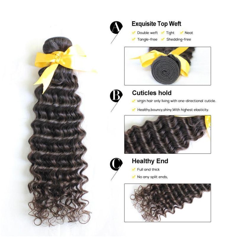 Luxuve Raw Virgin Malaysian Hair Extension, 100 Human Malaysian Cuticle Aligned Virgin Hair Dubai, Mink Deep Wave Malaysian Hair Bundle