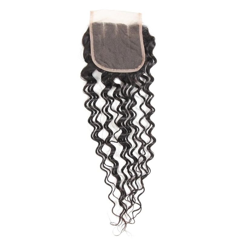 Kbeth Factory Supplier Wholesale Brazilian Human Hair Cuticle Aligned 4X4 Lace Closures Kinky Curly Frontal Lace Closure