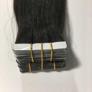 1b# Straight PU Tape Skin Weft Brazilian Virgin Remy Human Hair Extensions