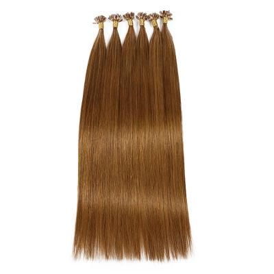 100% Cuticle Aligned Double Drawn Human Hair Extensions Straight U Tip Hair #30