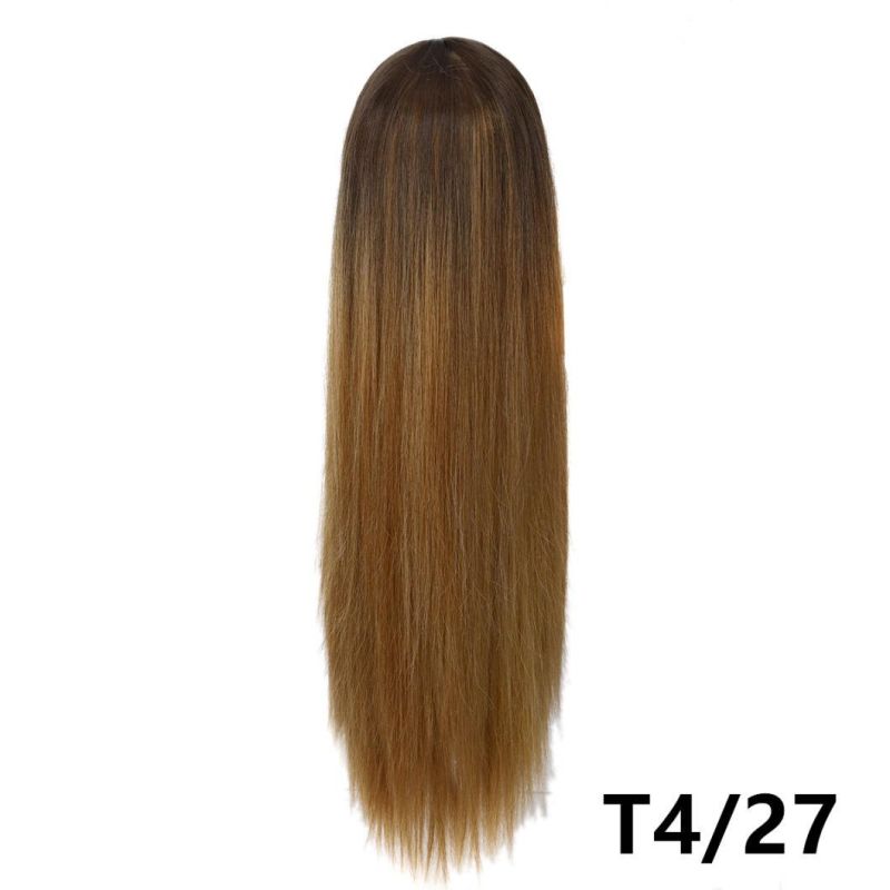 Long Straight Wig Synthetic Natural Looking Hair 28′ ′ 265g Machine Made Cosplay Party Daily Use