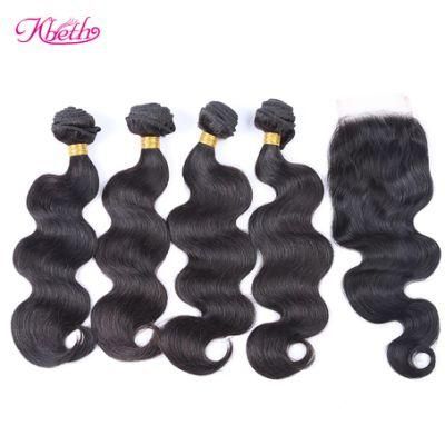 Kbeth Body Wave Bundle Straight Bundles Closure Human Hair Wig Bundles with Closure Lace Closure Remy Human Hair Extensions China Suppliers