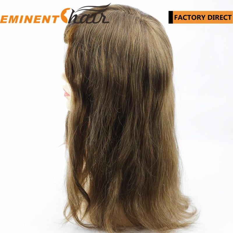 Custom Made Fine Mono with PU Edge Women Hair System Wig