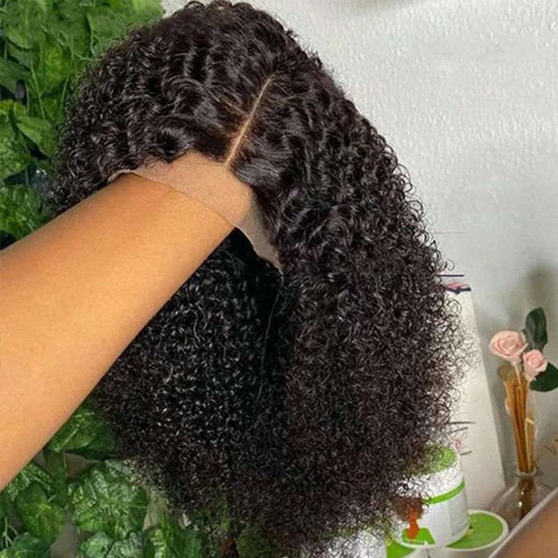 13X4 Lace Front Afro Kinky Curly Human Hair Wig