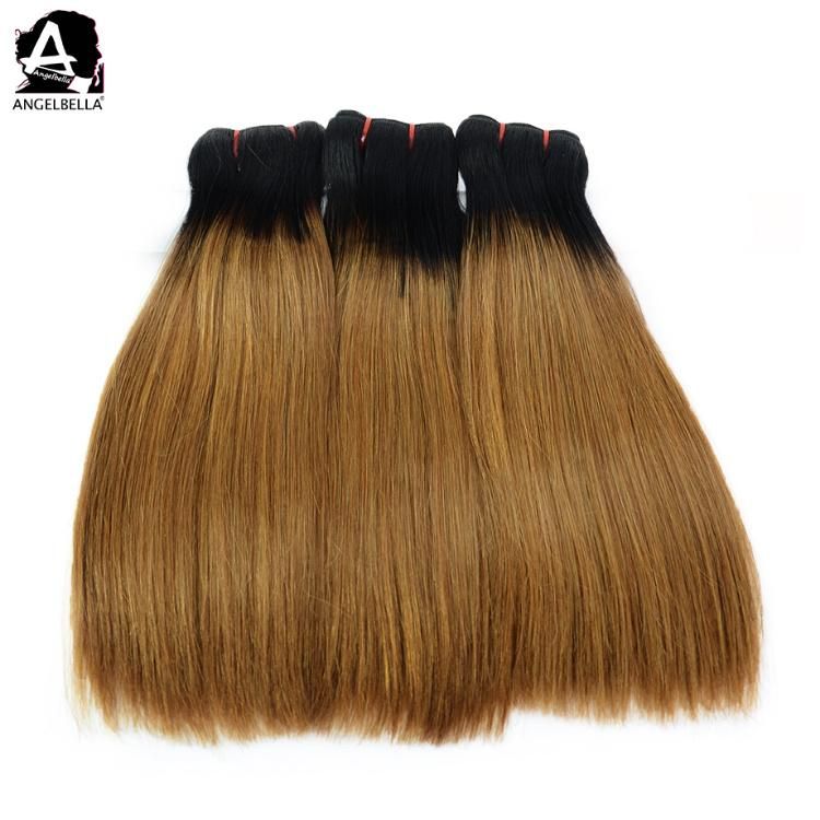 Angelbella Cuticle Aligned Remy Hair Weft 1b#30# Human Hair Weaving Bundles