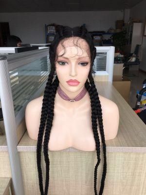 New Style Synthetic Hair Wigs Vendor Braided Lace Wig with Baby Hair