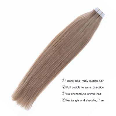 20PCS 40PCS Tape Hair Extensions Ombre Remy Human Hair Extensions Tape Natural Hair 14-24 Inch