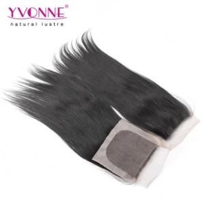 Natural Straight Brazilian Free Part Silk Base Closure
