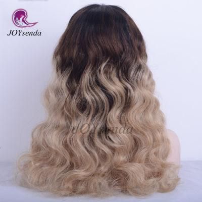 Ombre 3 Colours Water Wave Burmese Hair Front Lace Wig