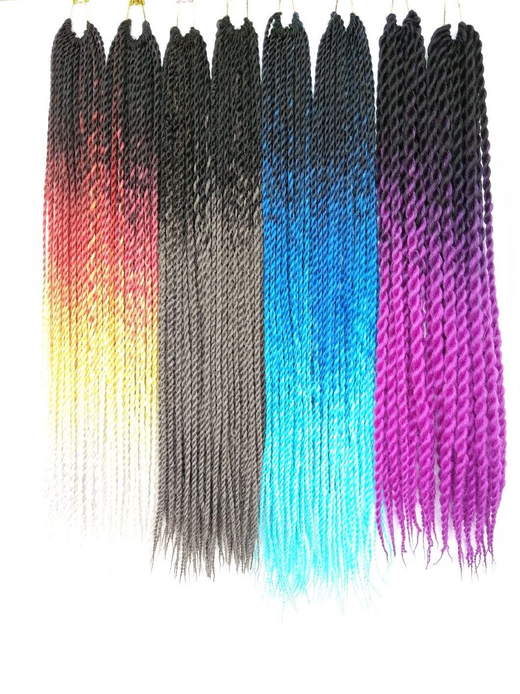 30 Strands/Piece Synthetic Hair Kanekalon Twist Braiding Hair Extensions 26" Flame Resistant Crochet Hair Braids