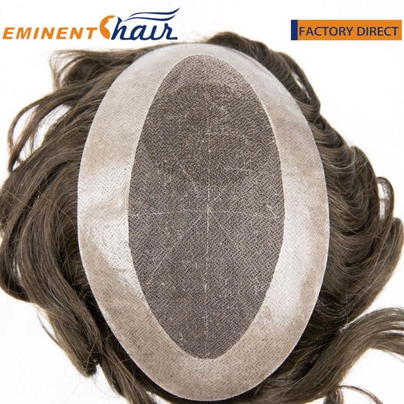 Custom Durable Fine Welded Mono #0.12 with PU Coating Human Hair System