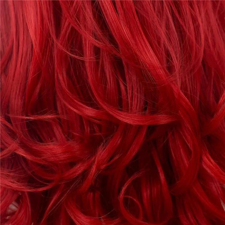 Hot Red Lace Front Wigs for Women Long Wavy Synthetic Hair Cosplay Wigs Heat Resistant Realistic Natural Hairline
