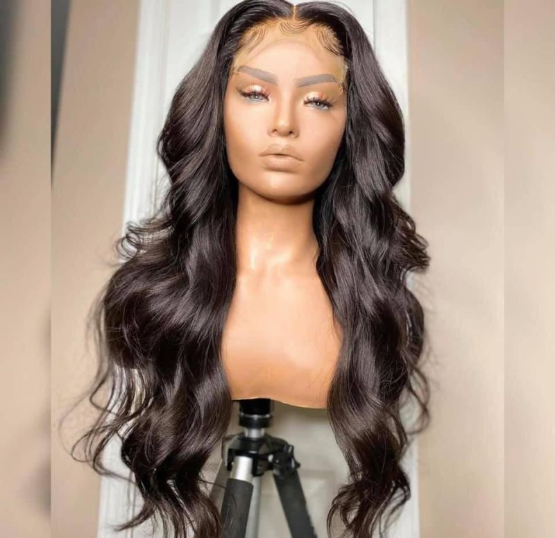 13*4 Body Wave Glueless Swiss Lace Frontal Wigs Raw Indian Human Hair Lace Wigs Virgin Cuticle Aligned Body Wave Lace Front Wig