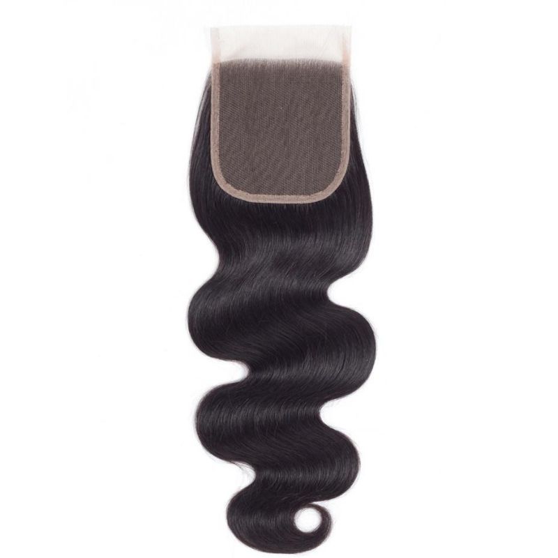 Straight Lace Closure 4X4 Free/Middle Part Lace Closure Remy Hair