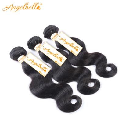 Angelbella Raw Mink Brazilian Human Hair 1b# Body Wave Hair Weft