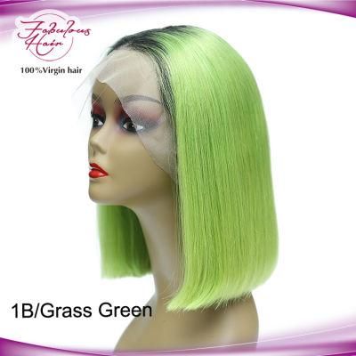 Wholesale Price Brazilian 1b/Grass Green Color Hair Extension Bob Wig