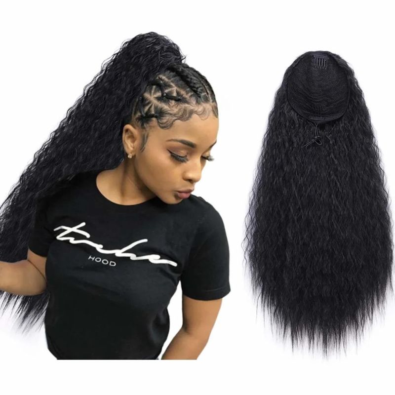 Kbeth Drawcord Ponytail 22 Inch Afro Kinky Sexy Long Ponytails for Black Women Drawstring Custom Accept Hair Extension From China