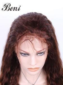 Hotsale Newstyle 14#Deep Wave Human Hair High Quality Lace Front Wig