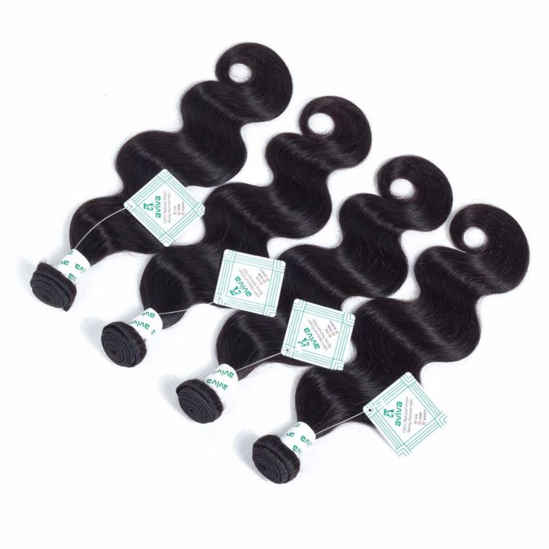 8A Body Wave Peruvian Virgin Hair Weave Bundles Human Hair Extension Natural Black