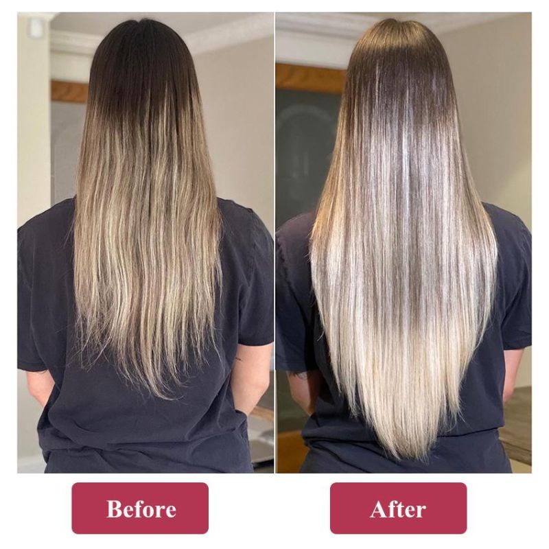100% Human Hair Nano Ring Hair Extensions Machine Remy Pre-Bonded Straight Nano Tip Indian Hair