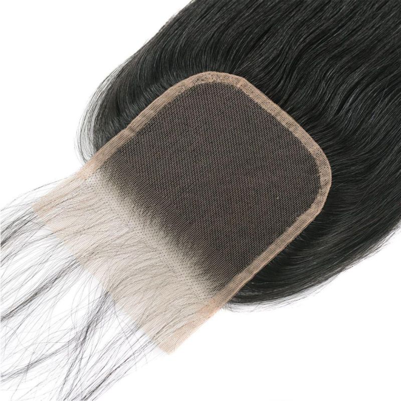 Brazilian Human Hair Straight Hair Bundles with Closure 100% Human Hair Extensions Virgin Hair