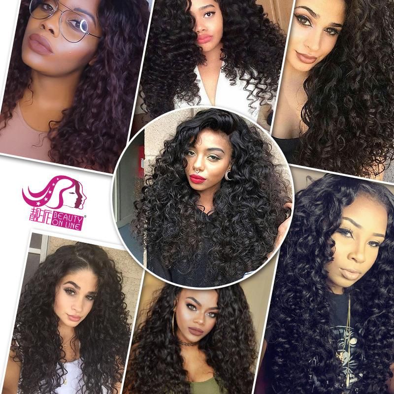 13X4 HD Lace Frontal Wig Curly Human Hair Wigs Brazilian Deep Wave Wig Preplucked Wig for Women Melted Transparent Lace Wigs