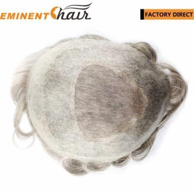 Custom Human Hair Mono Men&prime; S Toupee