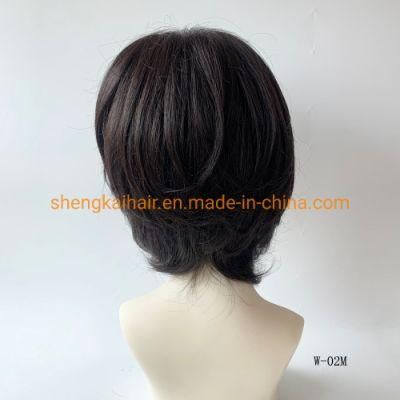 Wholesale Premium Quality Full Handtied Human Hair Synthetic Hair Mix Futura Monofilament Hair Wigs