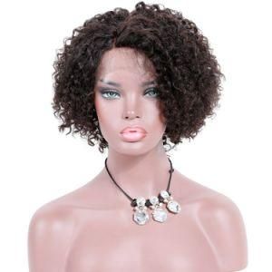 Lace Frontal Human Hair Wig Brazilian Kinky Curly Remy Hair Lace Wig with Baby Hair Natural Color