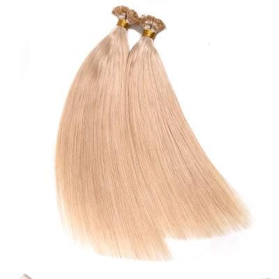 Wholesale 12A Raw Remy Virgin Russian Human Hair Double Drawn Flat Tip Hair Extensions
