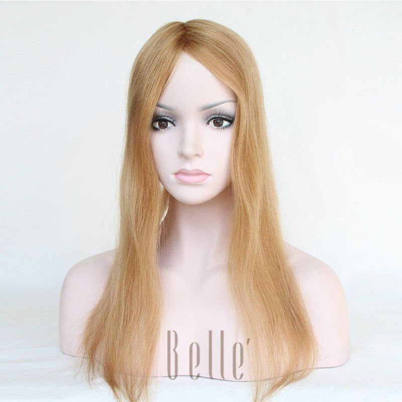 Belle Virgin Hair Human Hair Mono Topper for Female