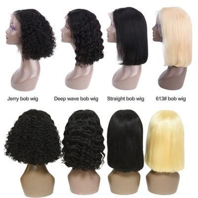 Brazilian Straight Wavy Curly Short Bob Wig Lace Front Human Hair Wig No Tangle, No Shed, Can Be Restyled 8-16inch for Women