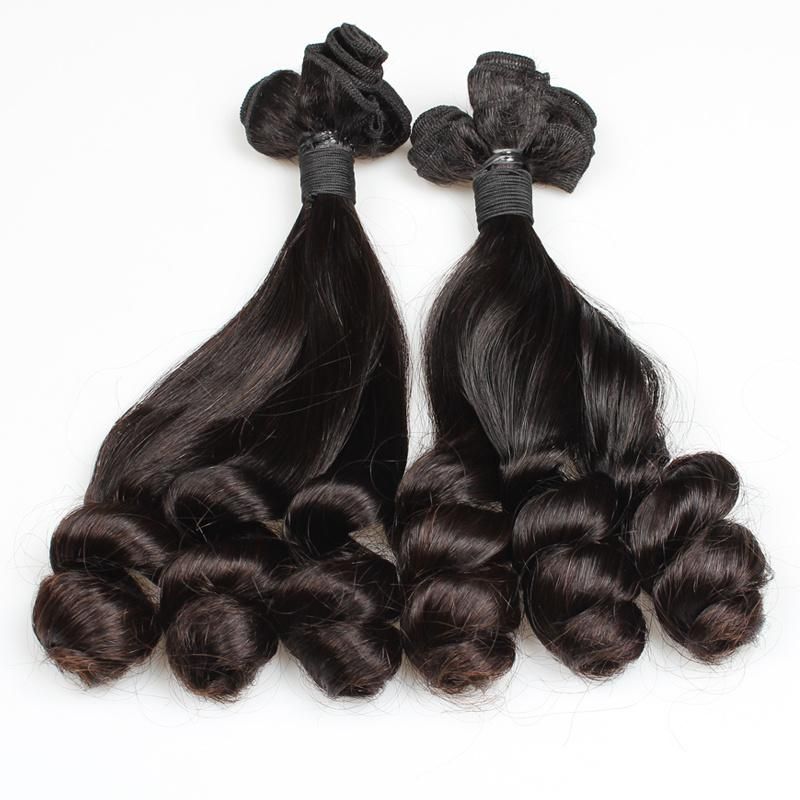 Double Drawn Remy Hair Natural Color Straight Curly Human Hair Extensions
