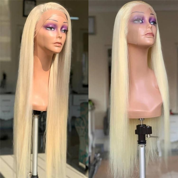 100% Mink Raw Virgin Cuticle Aligned Brazilian Blonde Lace Frontal Wig Human Hair 613 Transparent Lace Front Wigs with Baby Hair