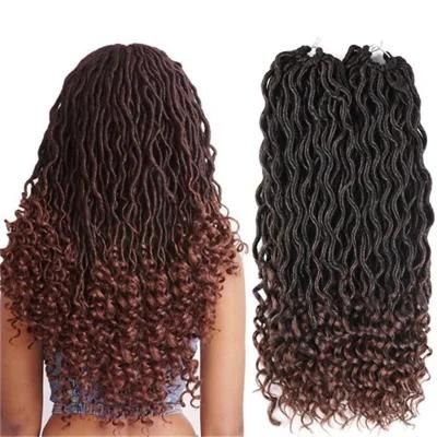 Factory Price Synthetic Braiding Hair Crochet Braid Hair Goddess Faux Locs Crochet Hair