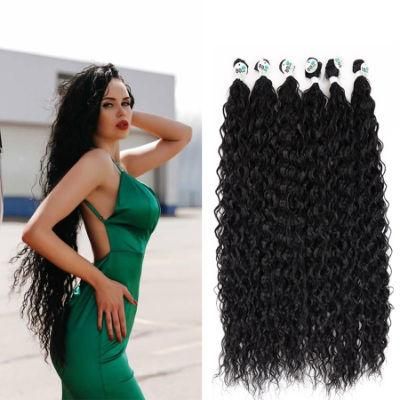 Kinky Curly Hair Bundles Synthetic Hair Extensions Blonde Two Tone Color Hair Weave Bundles 3bundle/100g for Women