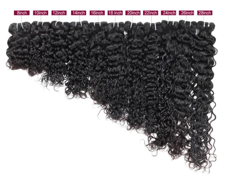 Hot Selling 8-28 Inch Long Human Hair Bundles Water Wave 8A