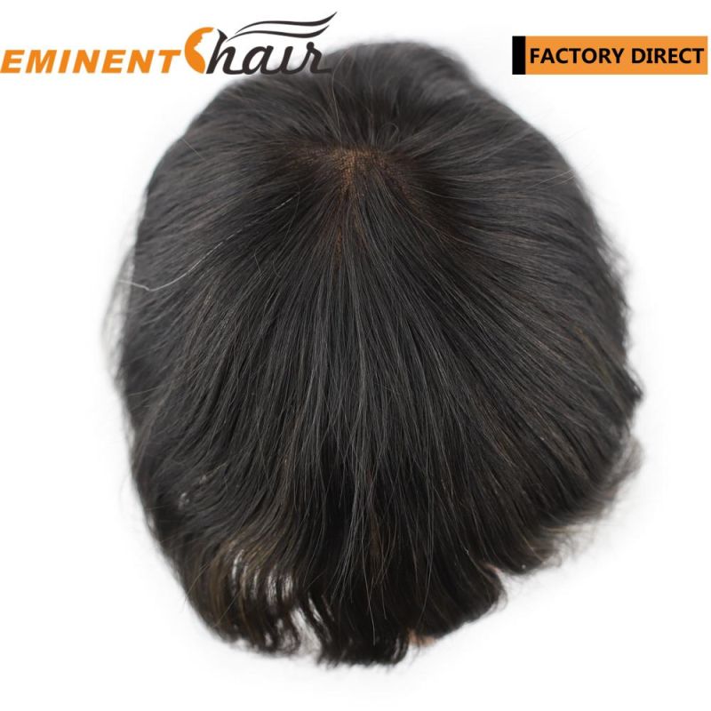Factory Direct Custom Made Human Hair Men′s Hair Replacement System
