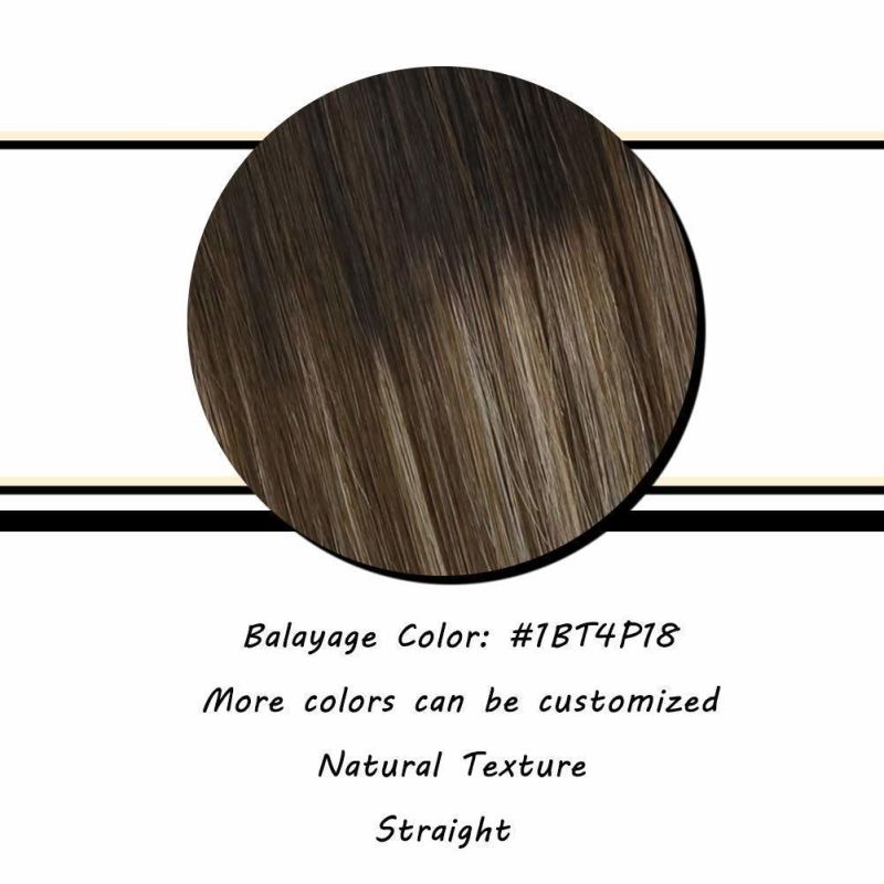 Natural Black Root to Dark Brown Mixed Dark Ash Blonde Human Hair Extensions Pre Bonded Thick Human Hair Extensions Remy Silky Straight I Tip Fusion Hair Extens