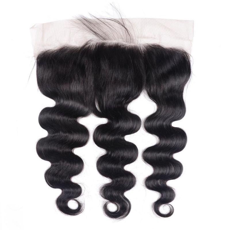 Full Lace Frontal Human Hair Wigs Wigs Brazilian Virgin Hair Closure 4"*13" Swiss Lace Natural