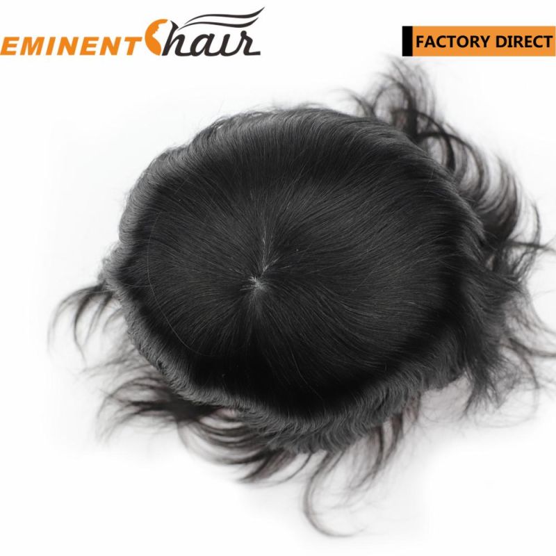 Skin Men′s Toupee Indian Hair Human Hair Toupee Hair Replacement