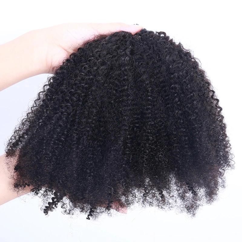 16inch 1PCS/Lot of Afro Kinky Curly Human Hair 4b 4c I Tip Microlinks Brazilian Virgin Hair Extensions Hair Bulk Natural Black Color for Women