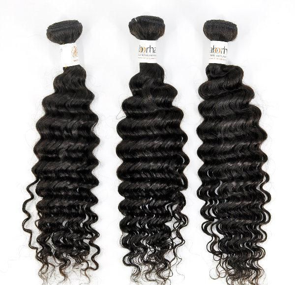100% Deep Curly 9A Unprocessed Virgin Human Hair Extensions