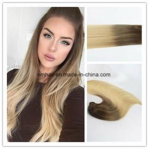 Balayage Color #8#613 High Quality Best Selling Fashion Color Virgin Remy Hair Straight Human Hair Clip in Hair Extension