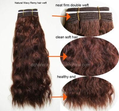 6A Grade Virgin Remy Hair Weaving Natural Wavy100% Human Hair Weft